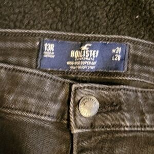 Hollister Women's Dark Gray High Rise Jeans